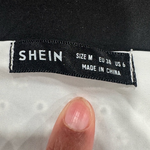 SHEIN White Eyelet Ruffle Hem Girls Dress - Picture 2 of 2